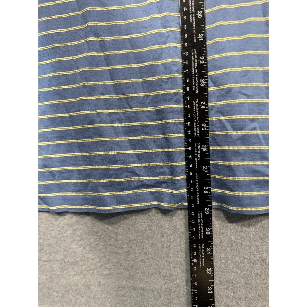 Polo Golf Ralph Lauren Polo Shirt‎ Mens Large Blue Yellow Stripe Classic Casual